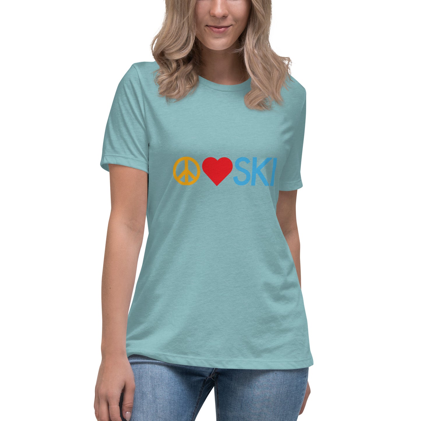 CS0026 - 02001 - Peace | Love | SKI Women's Relaxed T-Shirt