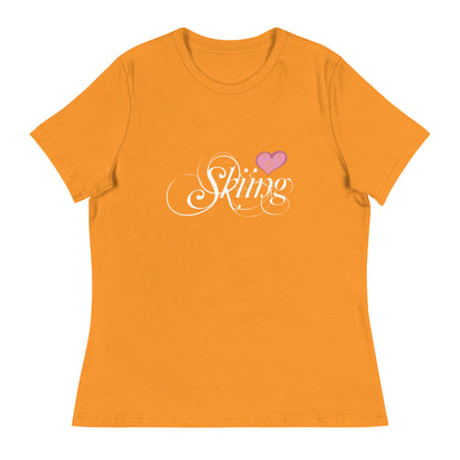 CS0047 - 02001 - Love Skiing/Women's Relaxed T-Shirt