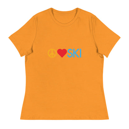 CS0026 - 02001 - Peace | Love | SKI Women's Relaxed T-Shirt