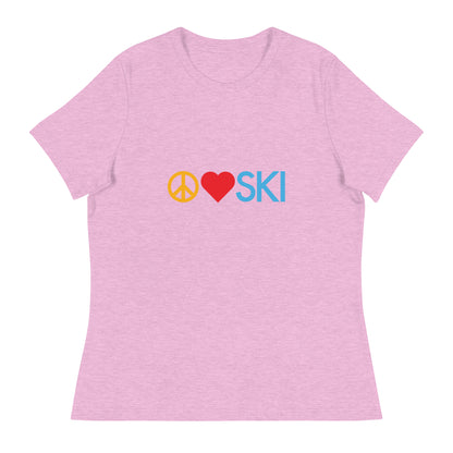 CS0026 - 02001 - Peace | Love | SKI Women's Relaxed T-Shirt