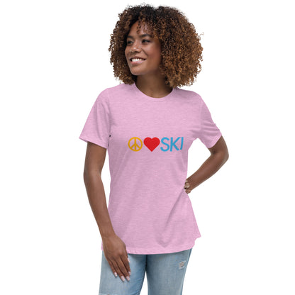 CS0026 - 02001 - Peace | Love | SKI Women's Relaxed T-Shirt