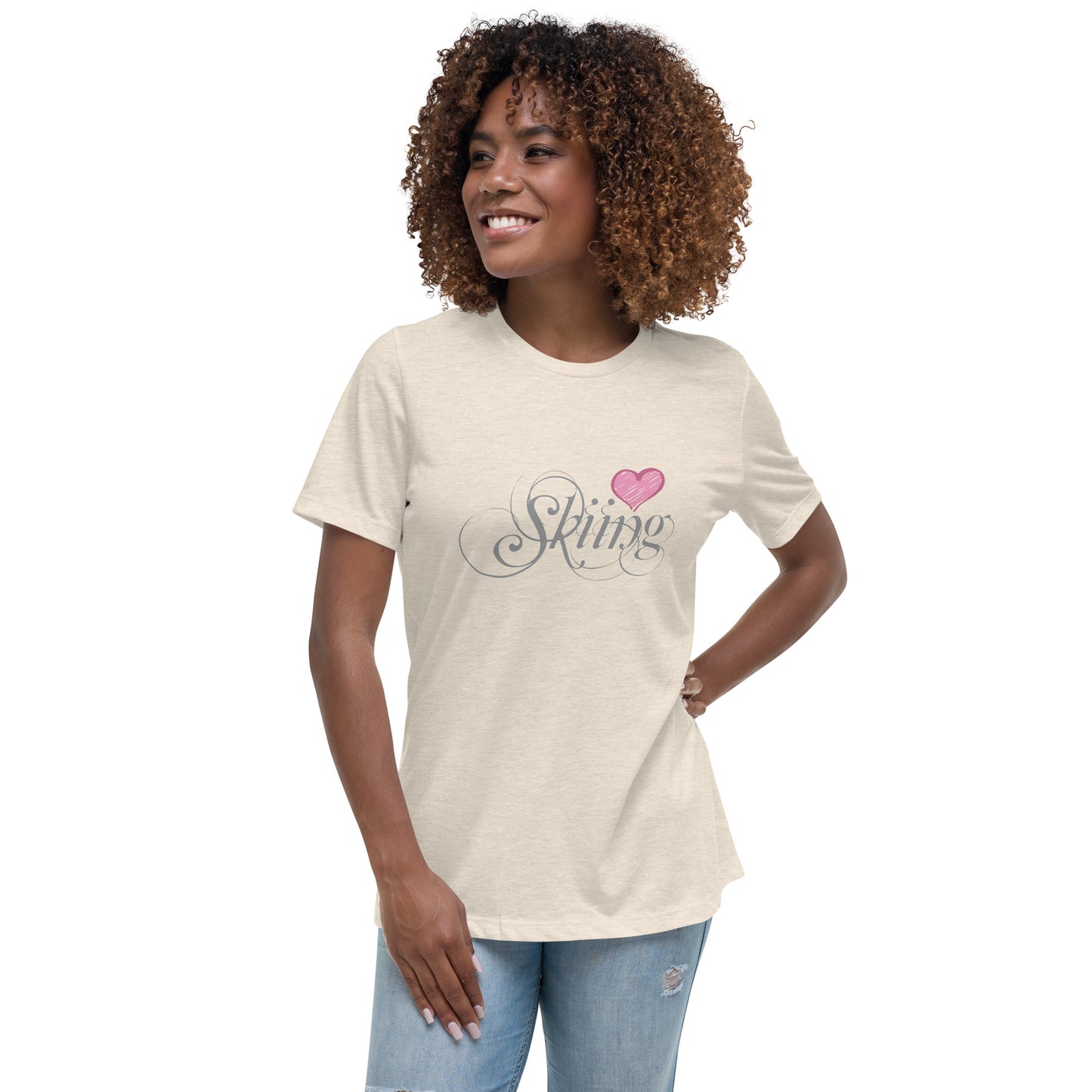 CS0047 - 02001 - Love Skiing/Women's Relaxed T-Shirt