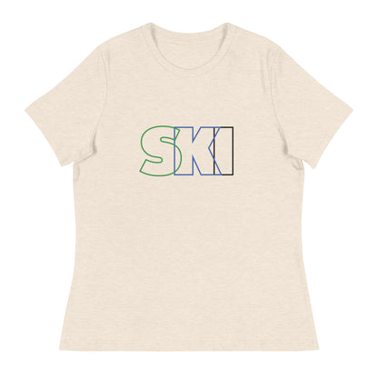 CS0052 - 02001 - SKI Outlined Women's Relaxed T-Shirt