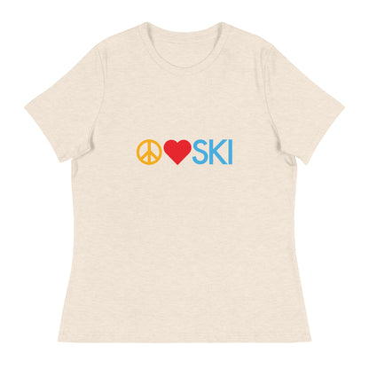 CS0026 - 02001 - Peace | Love | SKI Women's Relaxed T-Shirt