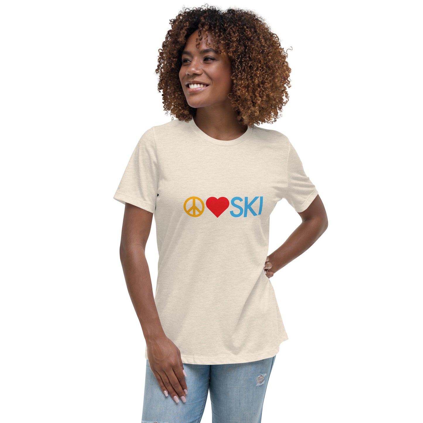 CS0026 - 02001 - Peace | Love | SKI Women's Relaxed T-Shirt