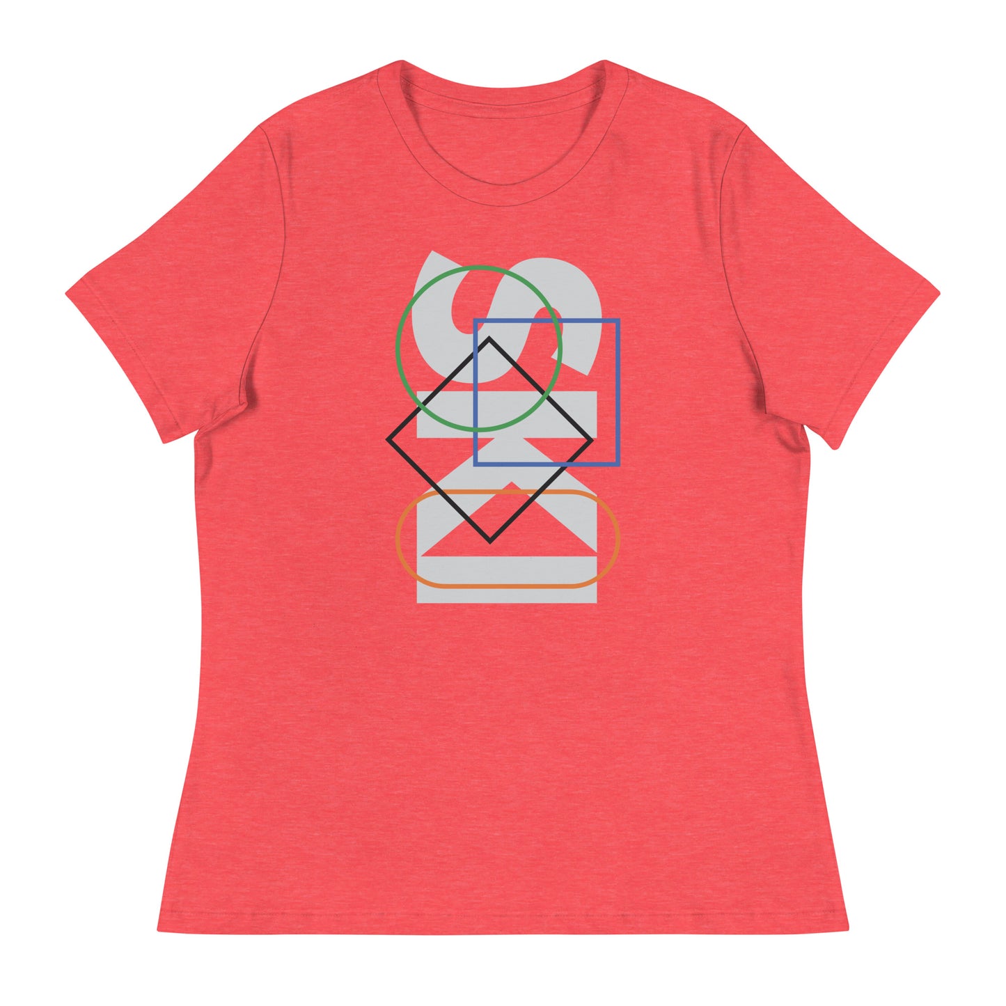 CS0044 - 02001 - SKI Icons Outlined Women's Relaxed T-Shirt