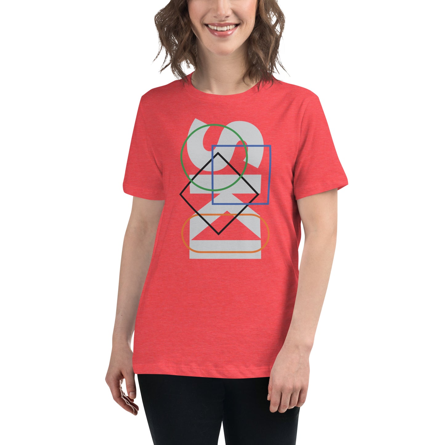 CS0044 - 02001 - SKI Icons Outlined Women's Relaxed T-Shirt