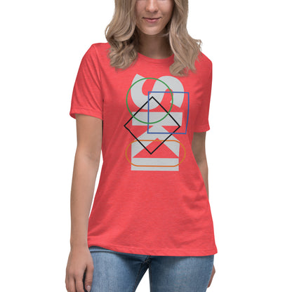 CS0044 - 02001 - SKI Icons Outlined Women's Relaxed T-Shirt