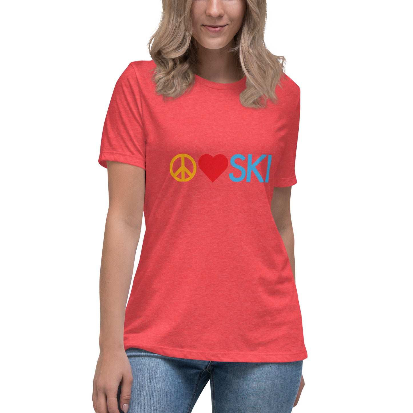 CS0026 - 02001 - Peace | Love | SKI Women's Relaxed T-Shirt