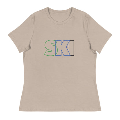 CS0052 - 02001 - SKI Outlined Women's Relaxed T-Shirt