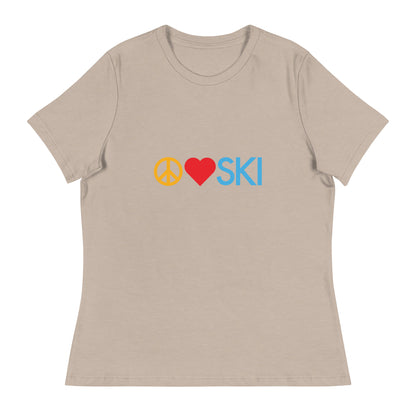 CS0026 - 02001 - Peace | Love | SKI Women's Relaxed T-Shirt