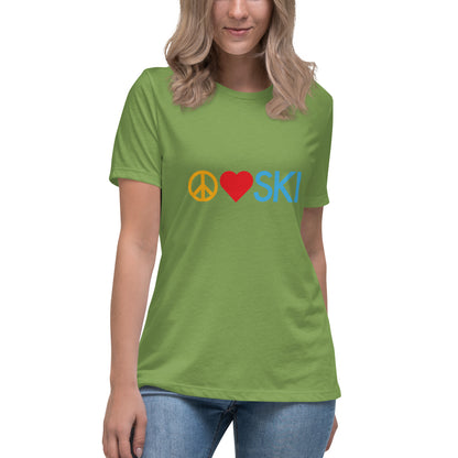 CS0026 - 02001 - Peace | Love | SKI Women's Relaxed T-Shirt