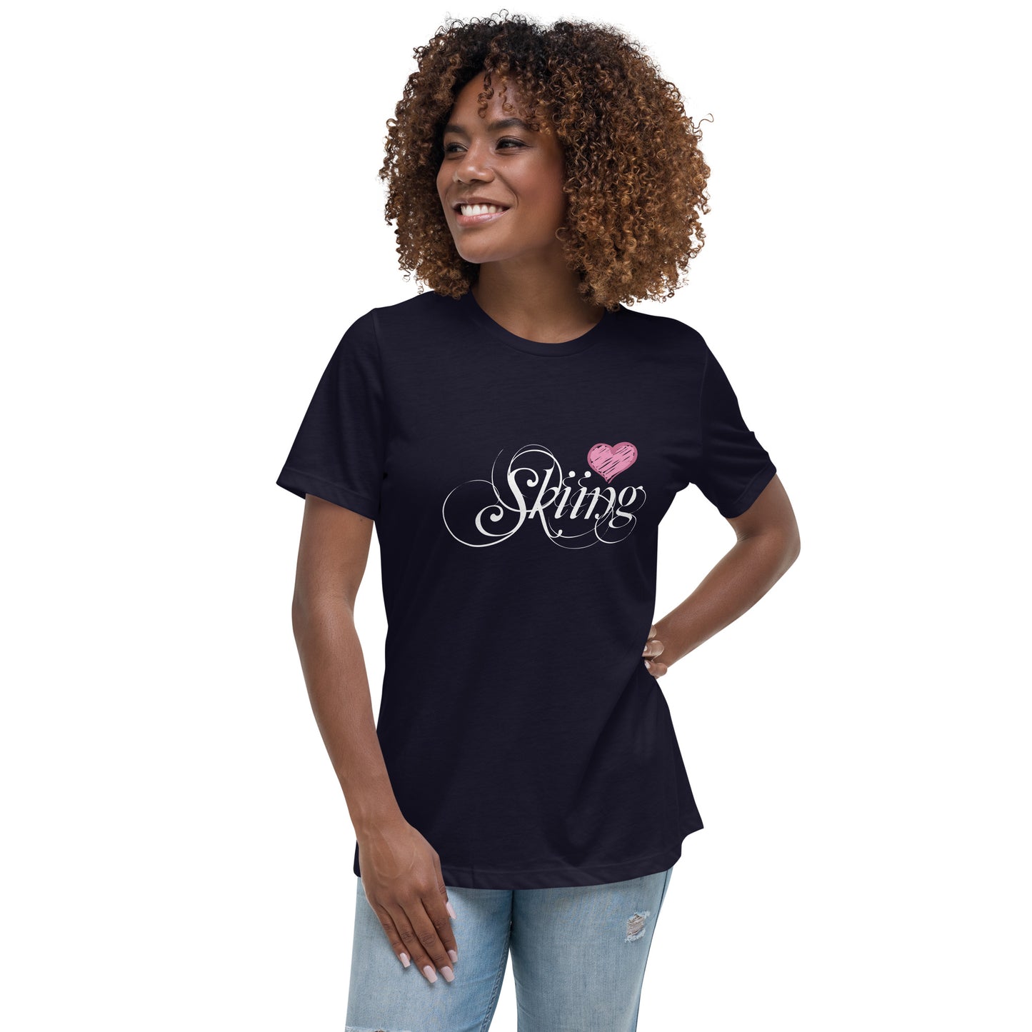 CS0047 - 02001 - Love Skiing/Women's Relaxed T-Shirt