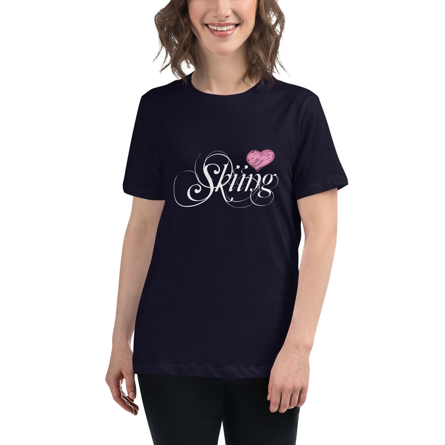 CS0047 - 02001 - Love Skiing/Women's Relaxed T-Shirt