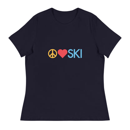 CS0026 - 02001 - Peace | Love | SKI Women's Relaxed T-Shirt