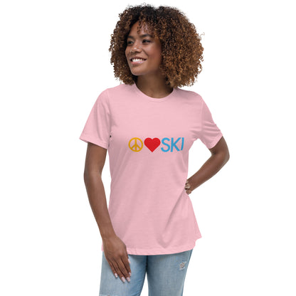 CS0026 - 02001 - Peace | Love | SKI Women's Relaxed T-Shirt