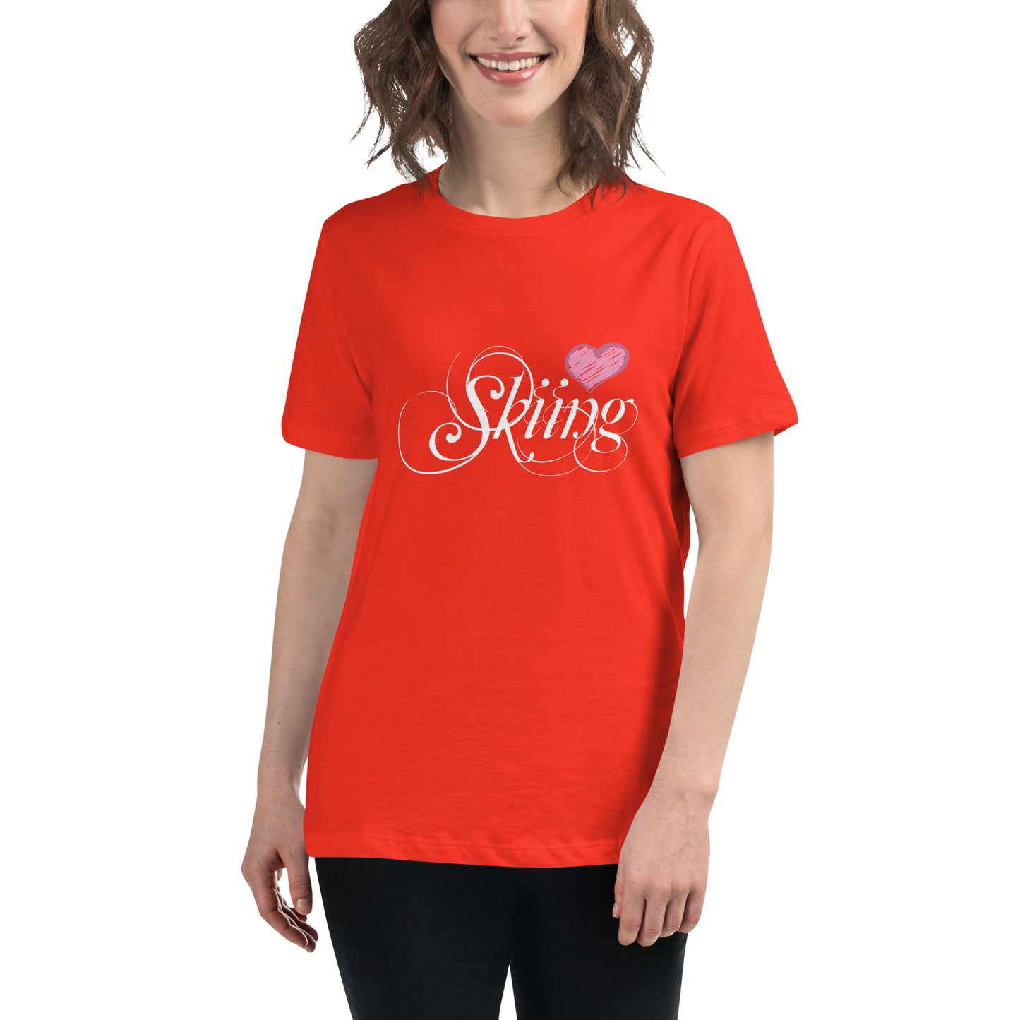 CS0047 - 02001 - Love Skiing/Women's Relaxed T-Shirt