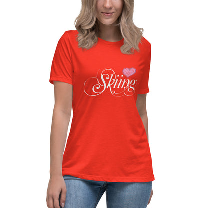 CS0047 - 02001 - Love Skiing/Women's Relaxed T-Shirt