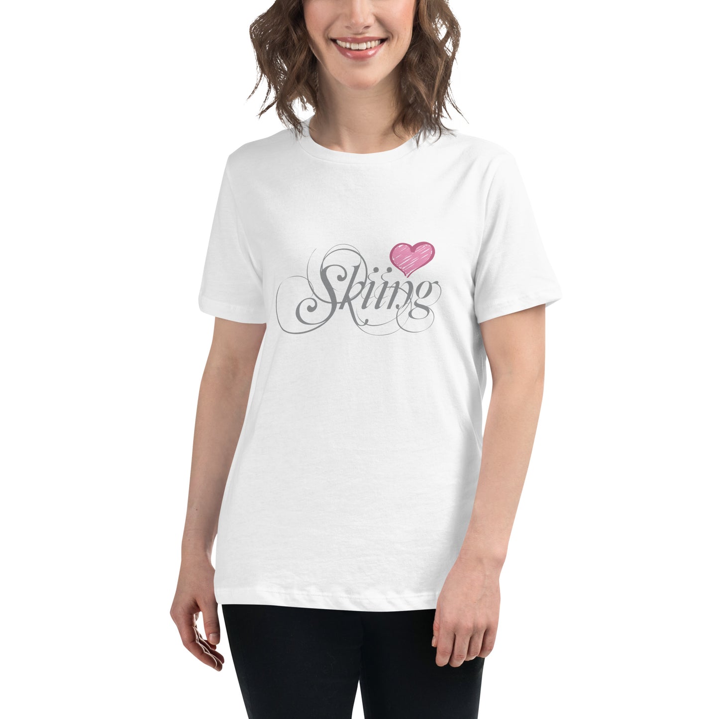 CS0047 - 02001 - Love Skiing/Women's Relaxed T-Shirt