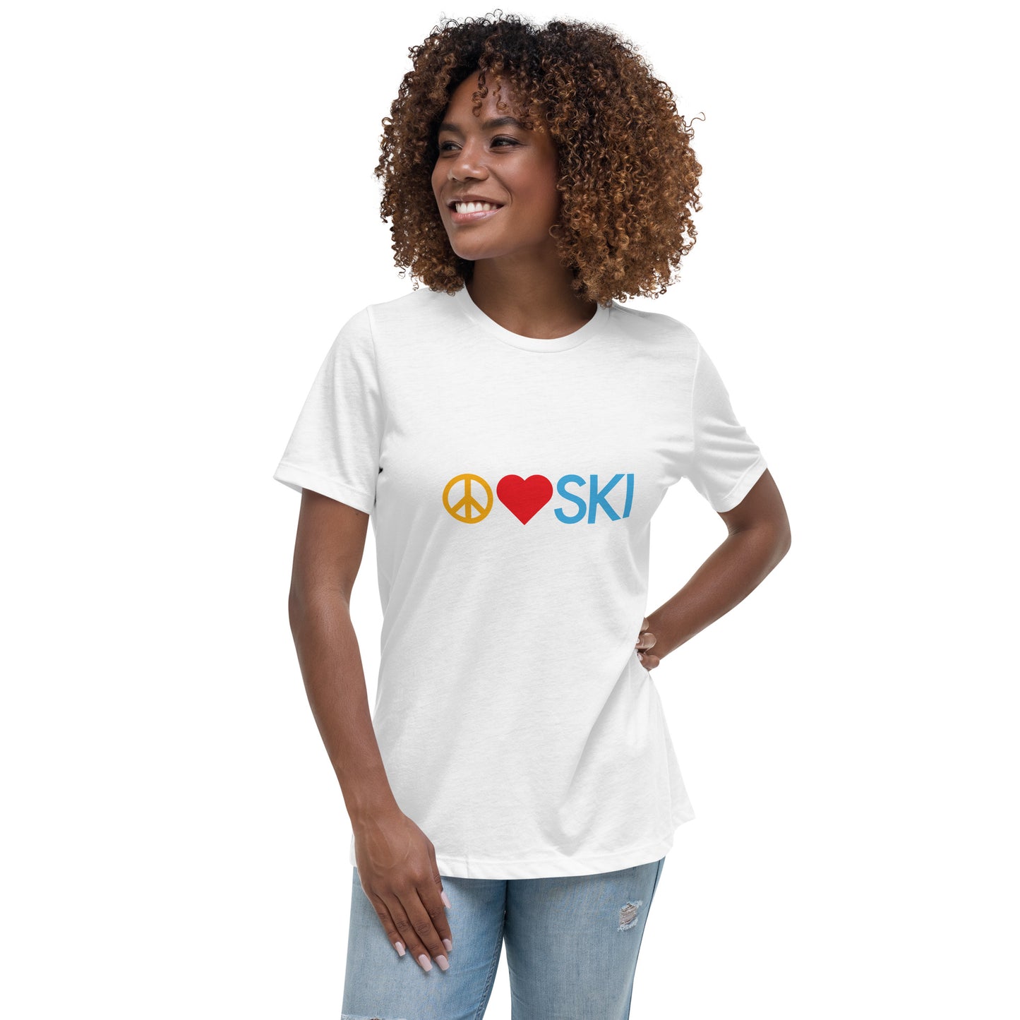 CS0026 - 02001 - Peace | Love | SKI Women's Relaxed T-Shirt