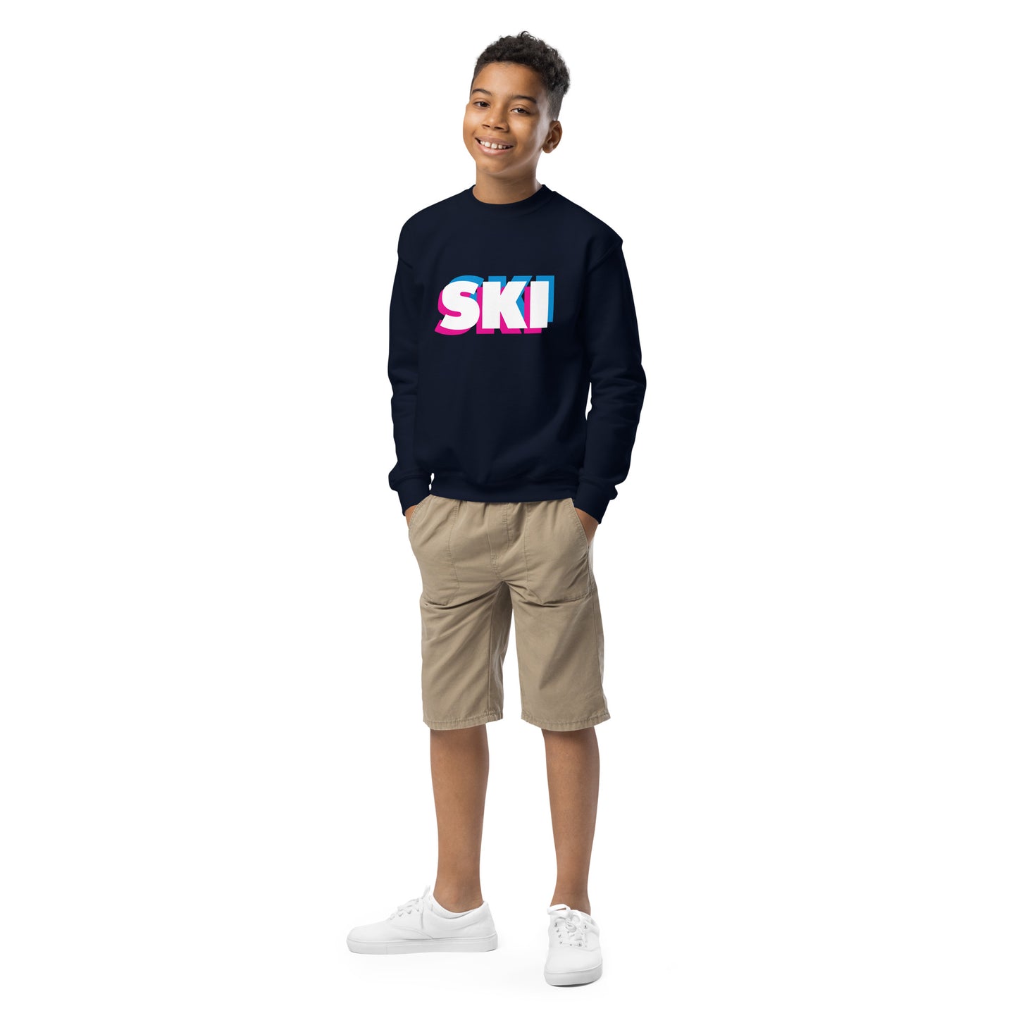 CS0058 - 03005 - 3D SKI Unisex Youth crewneck sweatshirt