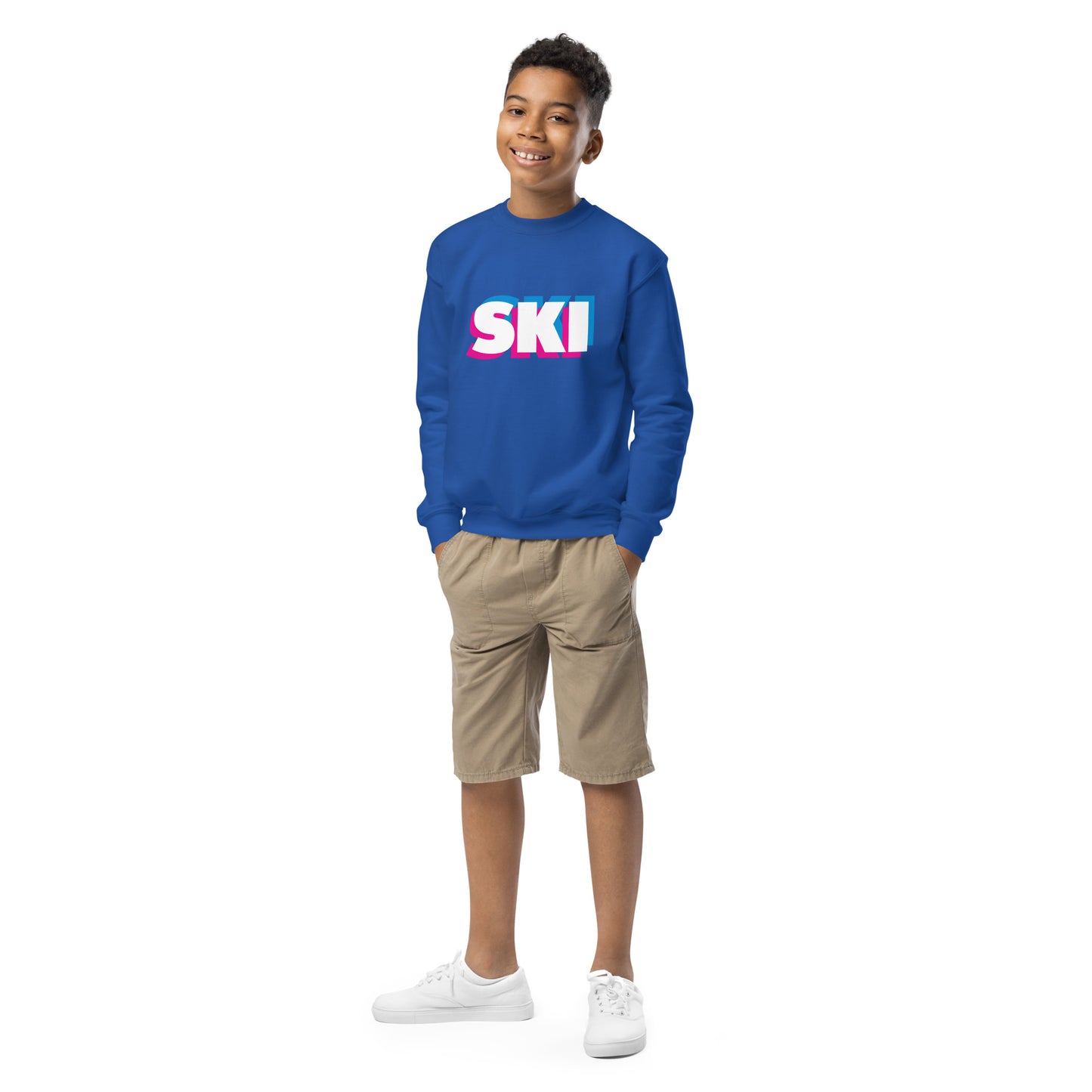 CS0058 - 03005 - 3D SKI Unisex Youth crewneck sweatshirt