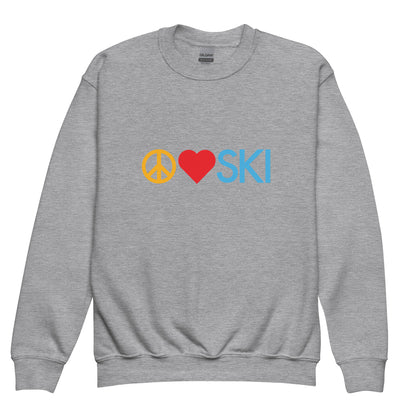 CS0026 - 03005 - Peace | Love | SKI Unisex Youth crewneck sweatshirt