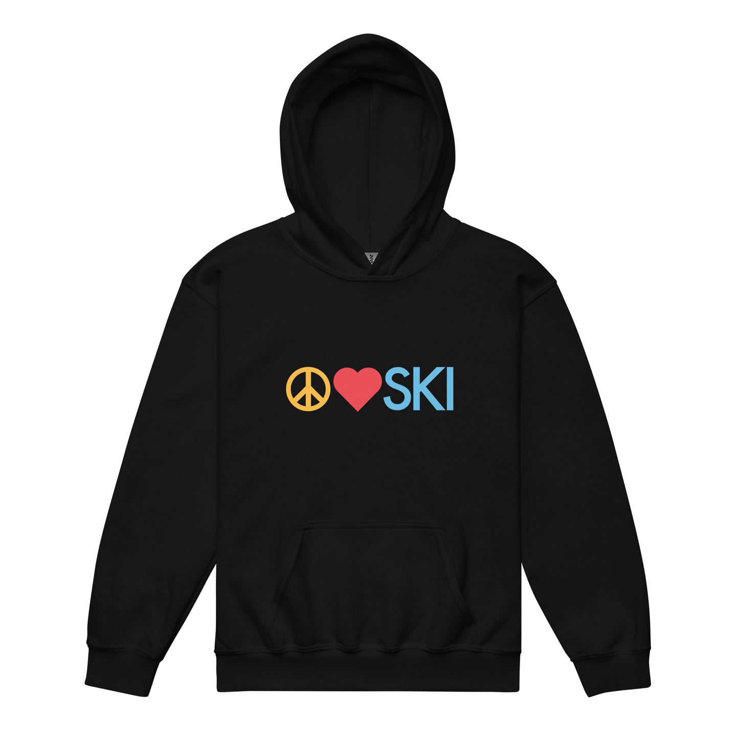 CS0026 - 03004 - Peace | Love | SKI Unisex Youth heavy blend hoodie