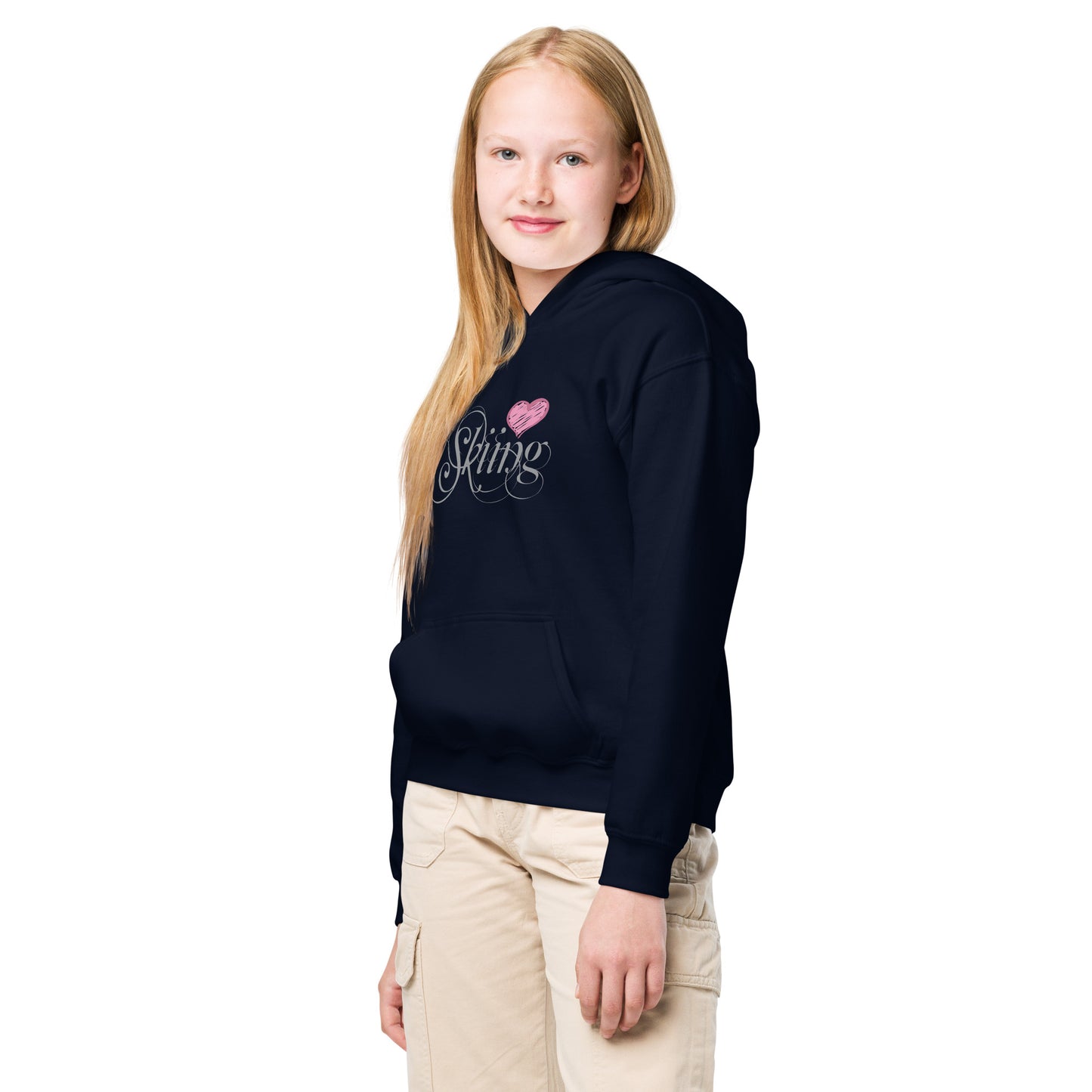 CS0047 - 02004 - Love Skiing/Women's Youth heavy blend hoodie