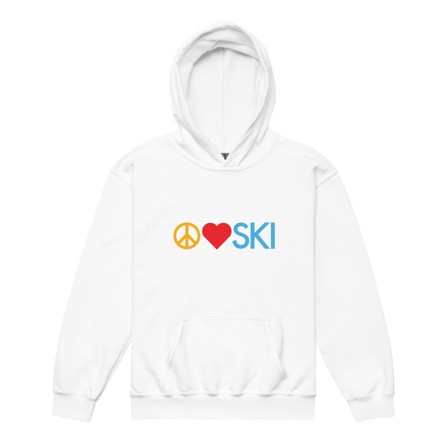 CS0026 - 03004 - Peace | Love | SKI Unisex Youth heavy blend hoodie