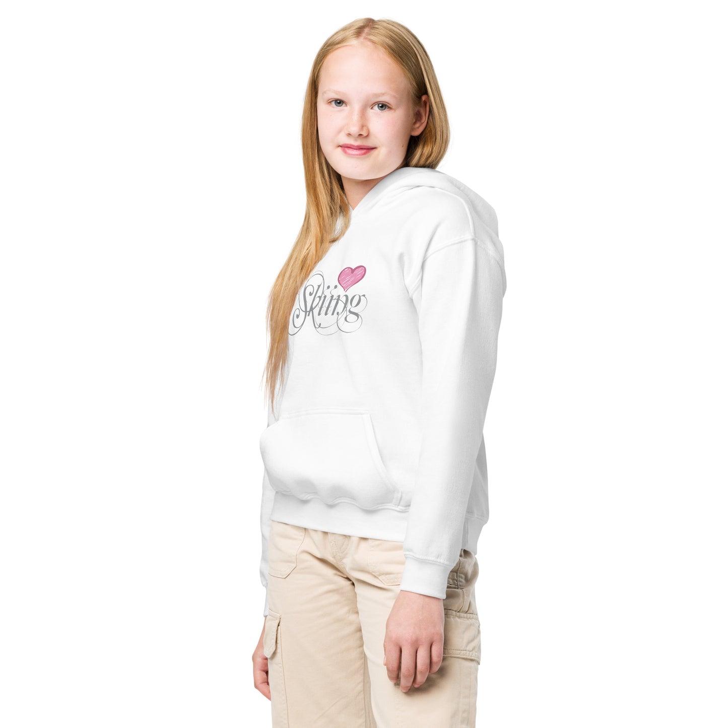 CS0047 - 02004 - Love Skiing/Women's Youth heavy blend hoodie