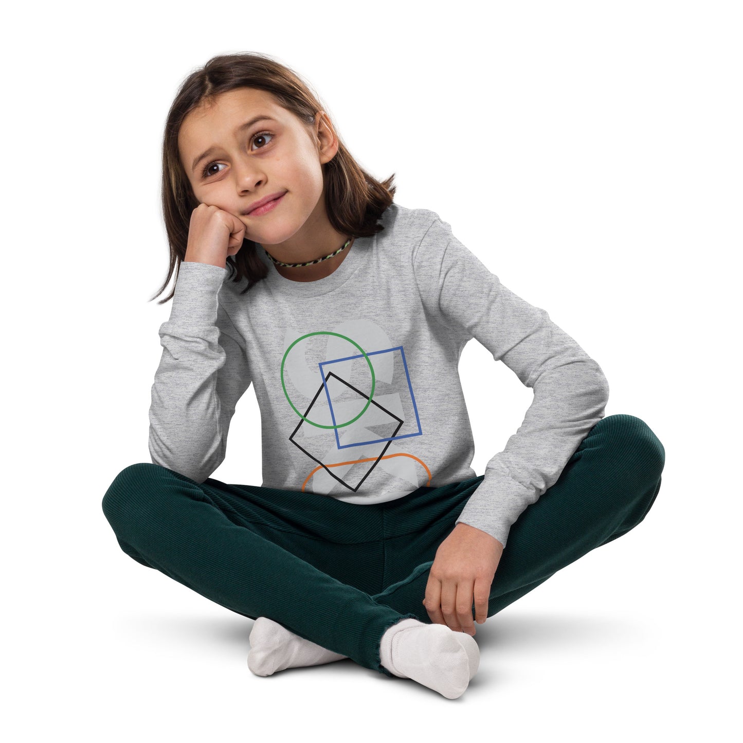 CS0044 - 03001 - SKI Icons Outlined Unisex Youth long sleeve tee