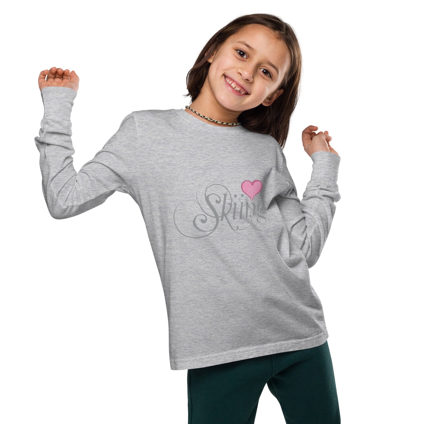 CS0047 - 03001 - Love Skiing/Women's Youth long sleeve tee