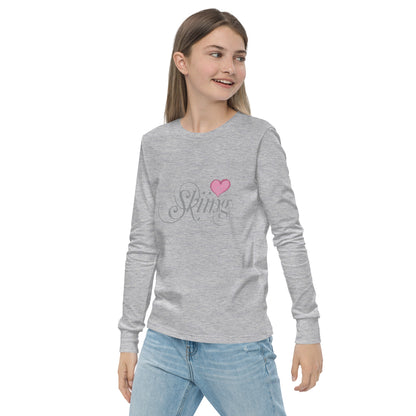 CS0047 - 03001 - Love Skiing/Women's Youth long sleeve tee