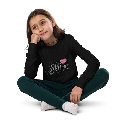 CS0047 - 03001 - Love Skiing/Women's Youth long sleeve tee