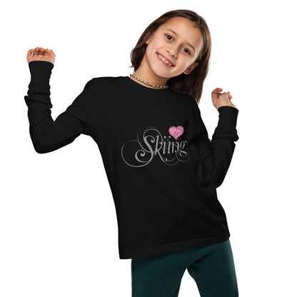 CS0047 - 03001 - Love Skiing/Women's Youth long sleeve tee