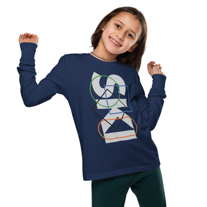 CS0044 - 03001 - SKI Icons Outlined Unisex Youth long sleeve tee