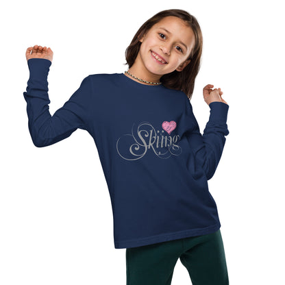 CS0047 - 03001 - Love Skiing/Women's Youth long sleeve tee