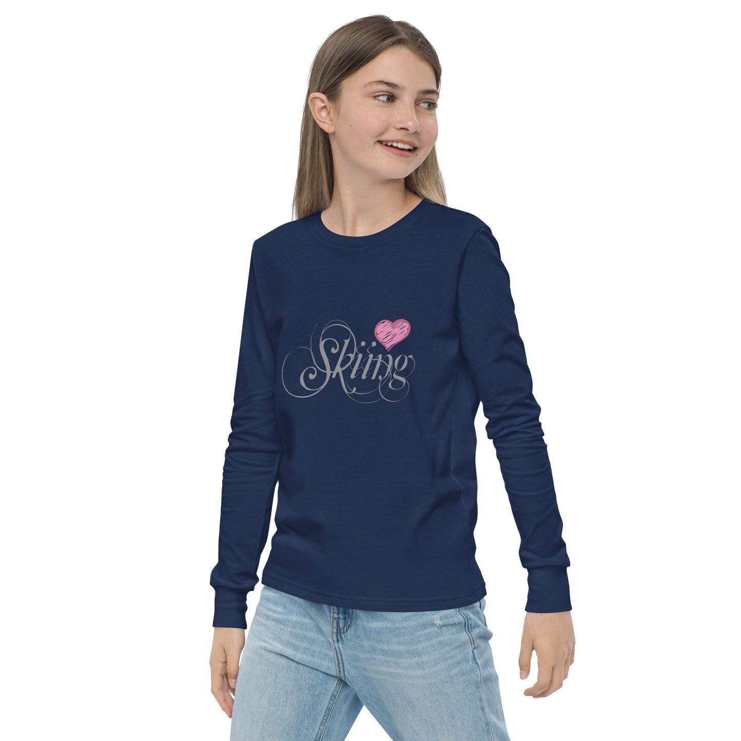 CS0047 - 03001 - Love Skiing/Women's Youth long sleeve tee