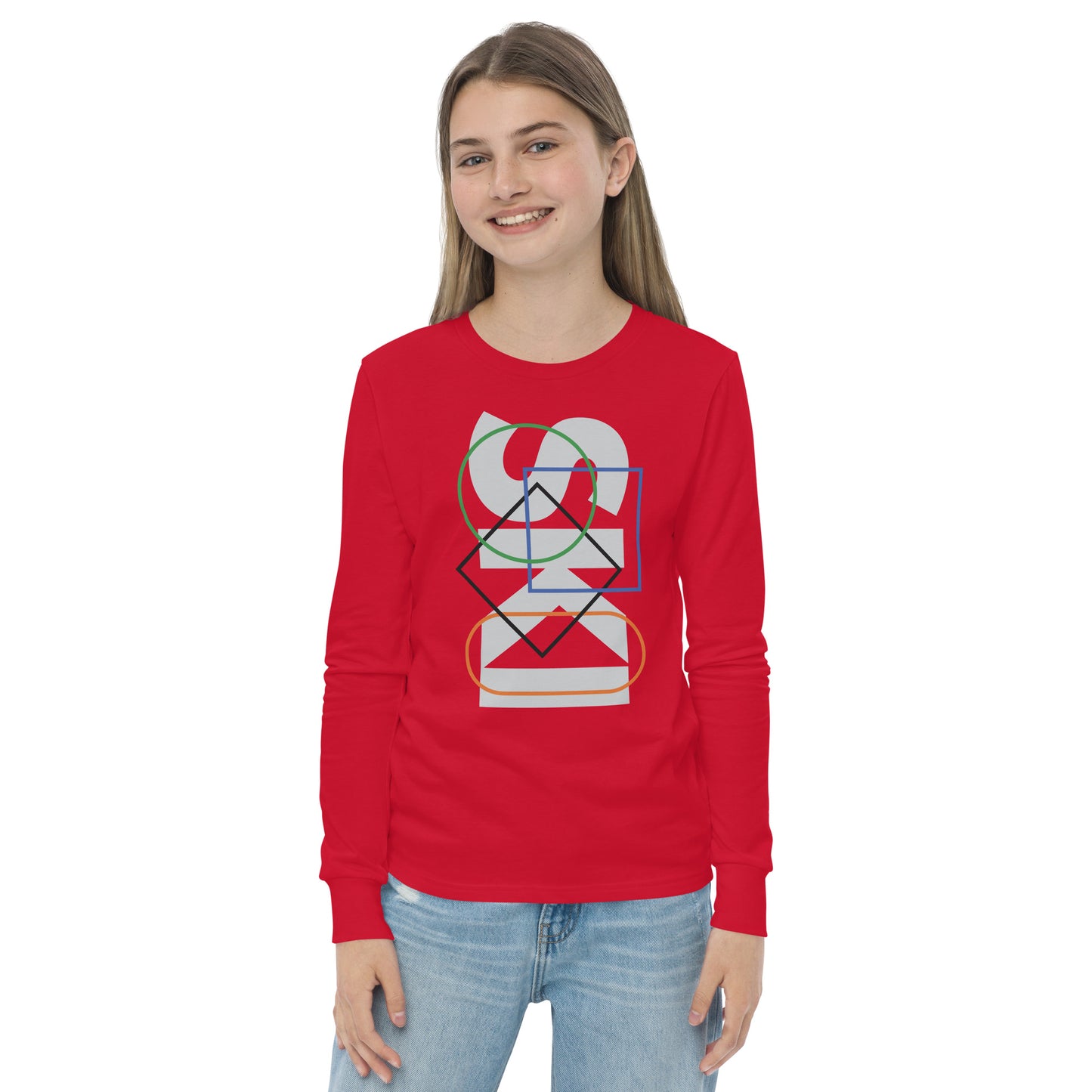 CS0044 - 03001 - SKI Icons Outlined Unisex Youth long sleeve tee