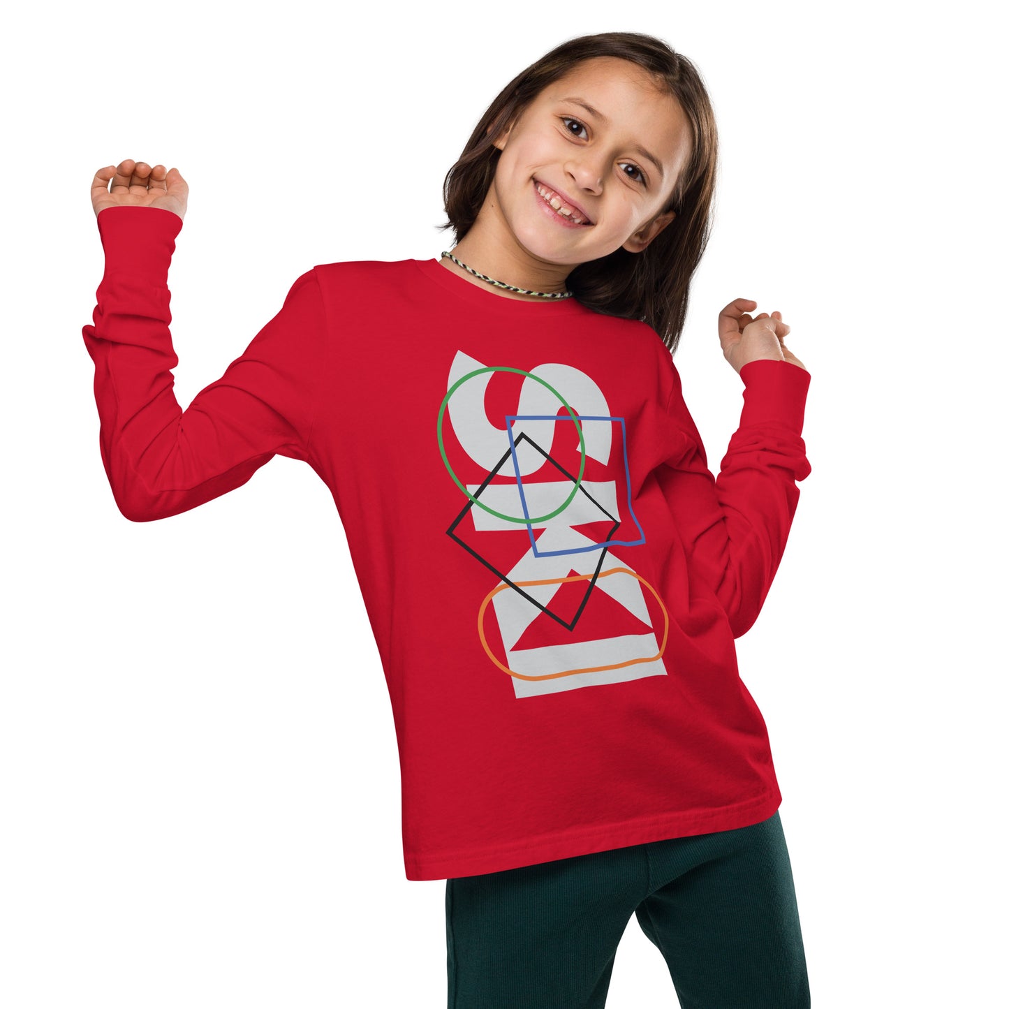 CS0044 - 03001 - SKI Icons Outlined Unisex Youth long sleeve tee