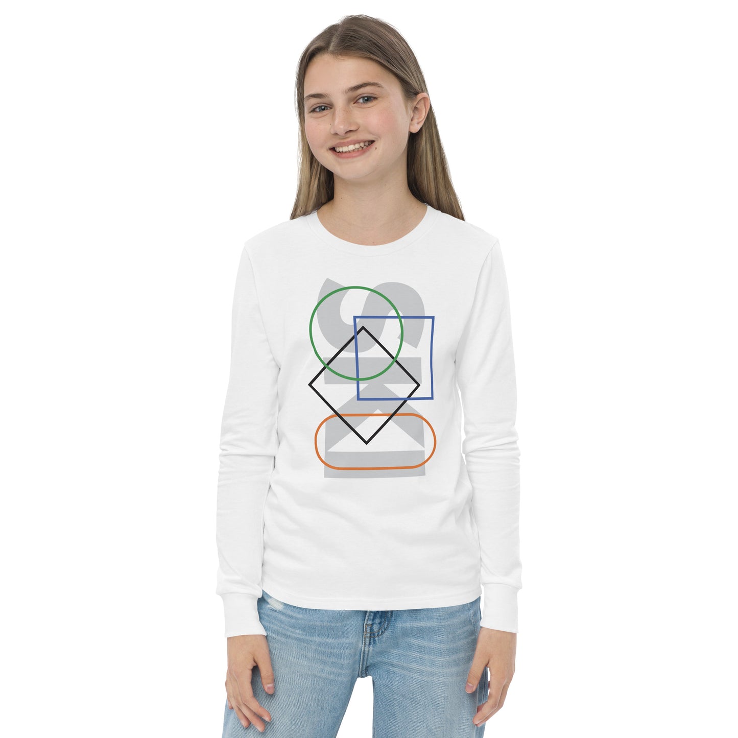 CS0044 - 03001 - SKI Icons Outlined Unisex Youth long sleeve tee