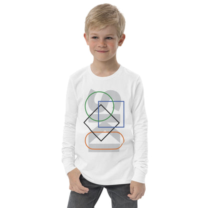 CS0044 - 03001 - SKI Icons Outlined Unisex Youth long sleeve tee