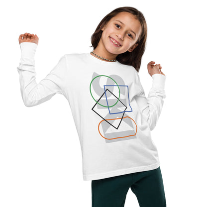 CS0044 - 03001 - SKI Icons Outlined Unisex Youth long sleeve tee