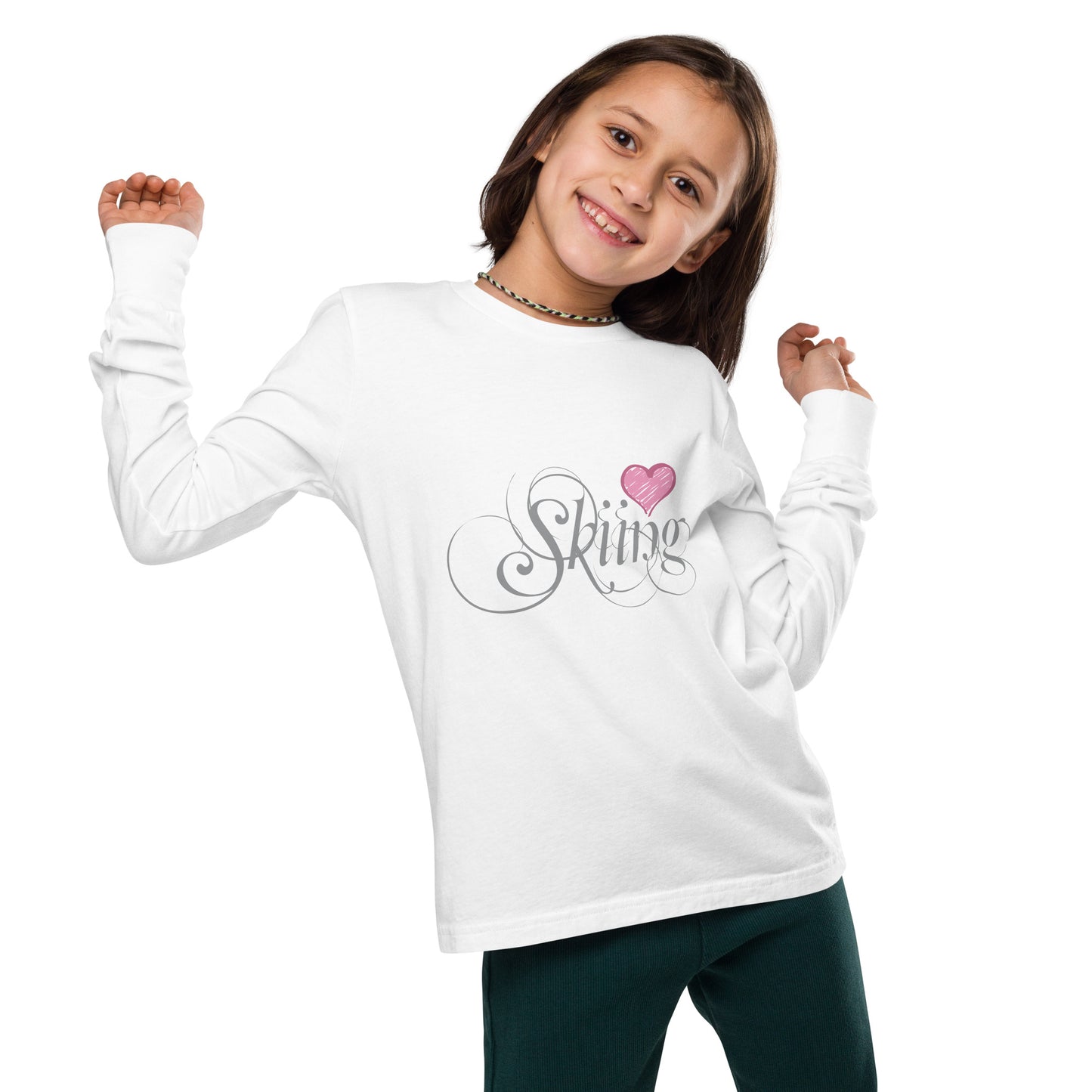 CS0047 - 03001 - Love Skiing/Women's Youth long sleeve tee