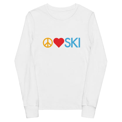 CS0026 - 03001 - Peace | Love | SKI Unisex Youth long sleeve tee