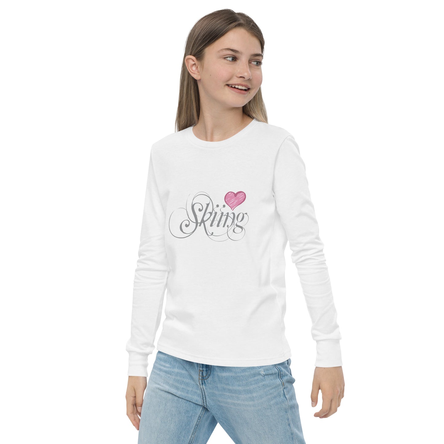 CS0047 - 03001 - Love Skiing/Women's Youth long sleeve tee