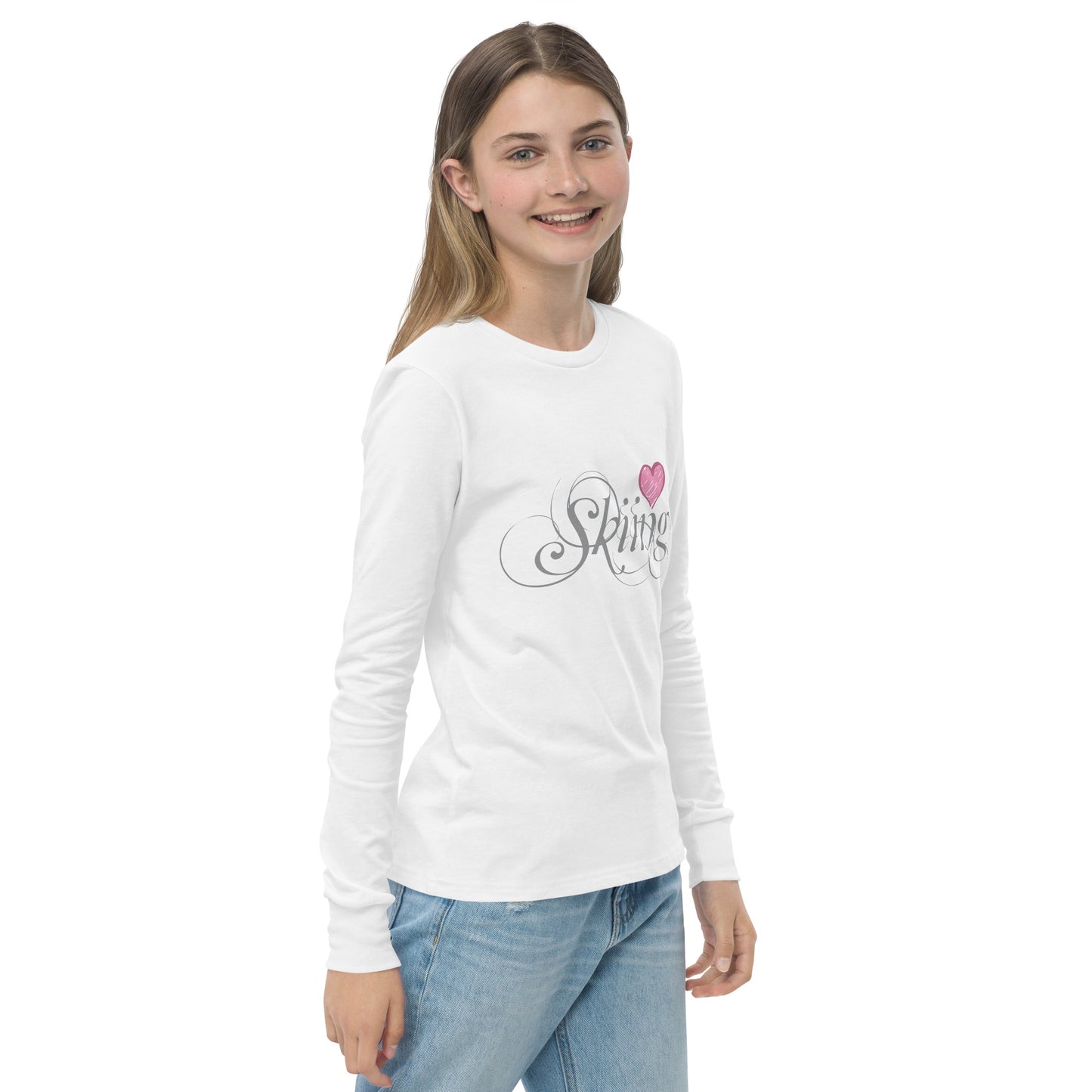 CS0047 - 03001 - Love Skiing/Women's Youth long sleeve tee