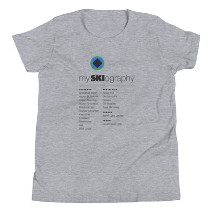 CS0001 - 03001 - mySKIography Unisex Youth Short Sleeve T-Shirt