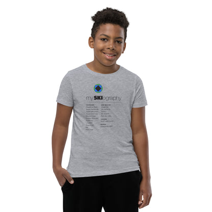 CS0001 - 03001 - mySKIography Unisex Youth Short Sleeve T-Shirt